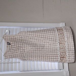 Vince Camuto White & Nude Cut Out Dress